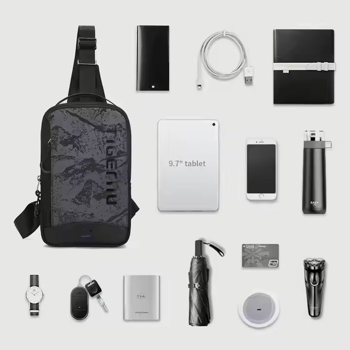 Tigernu Waterproof Crossbody Sling Shoulder Bag Model T-S8189 Camouflage Black