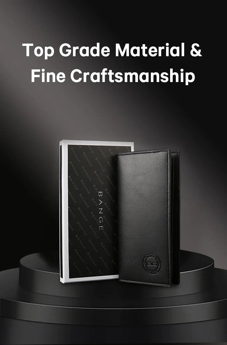 Bange Original Long Men Wallet With 12 Card Slot Brown