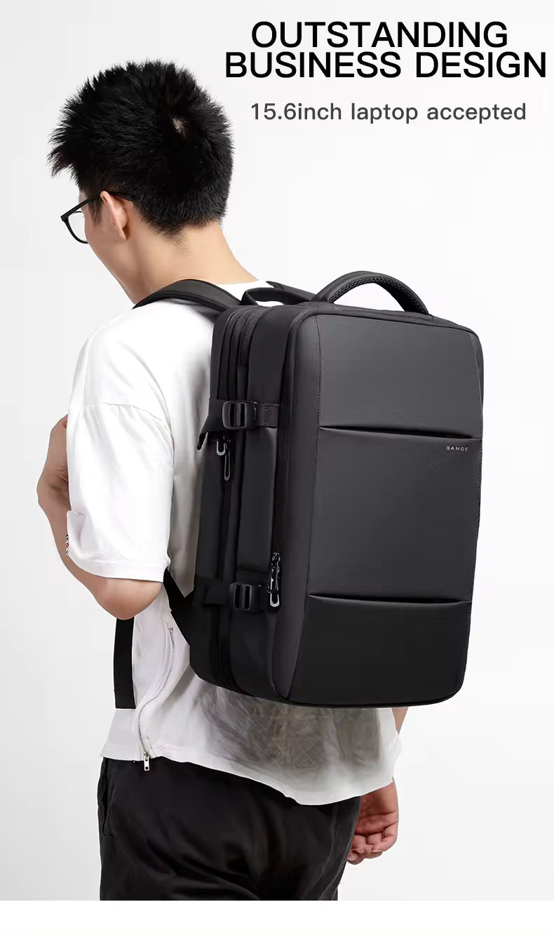 Bange 1908 Plus Expandable Polyester Men Travel Backpacks Anti Theft Laptop Waterproof