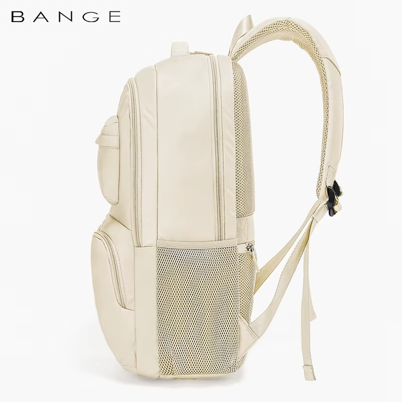 Bange 1807 Polyester Unisex Travel Backpacks Laptop Waterproof Beige