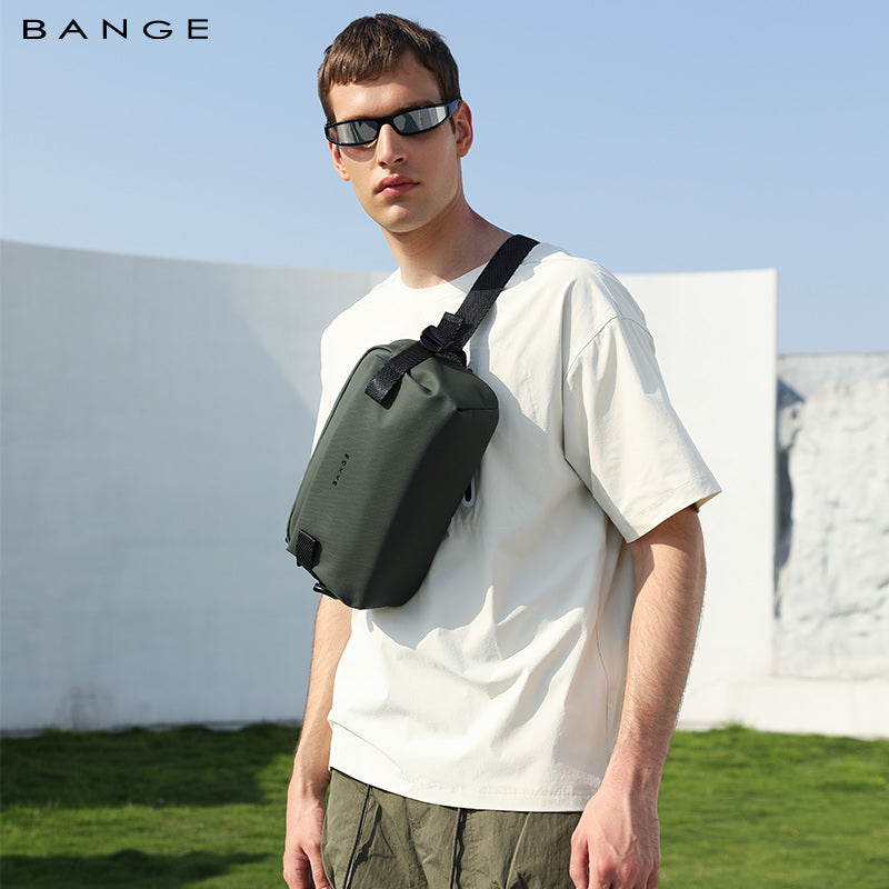 BANGE New Daily Unisex Lightweight  Waterproof Custom Men Crossbody Messenger Bag 7837 Black