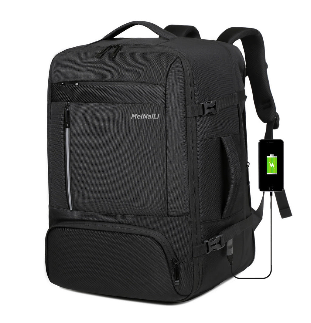 Meinaili 2405 Large Capacity Waterproof Computer Backpack Wet/Dry Separation Business Travel Charging Expansion Feature