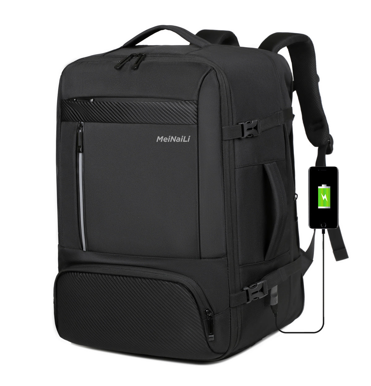 Meinaili 2405 Large Capacity Waterproof Computer Backpack Wet/Dry Separation Business Travel Charging Expansion Feature