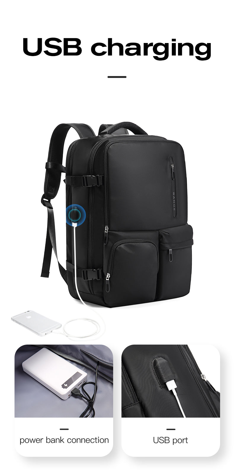 Bange 1800 – Laptop Backpack (Black)