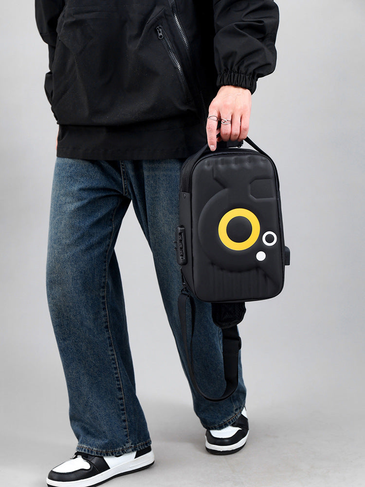 Crossbody Sling Chest Daypack Original High Quality Bag - Black