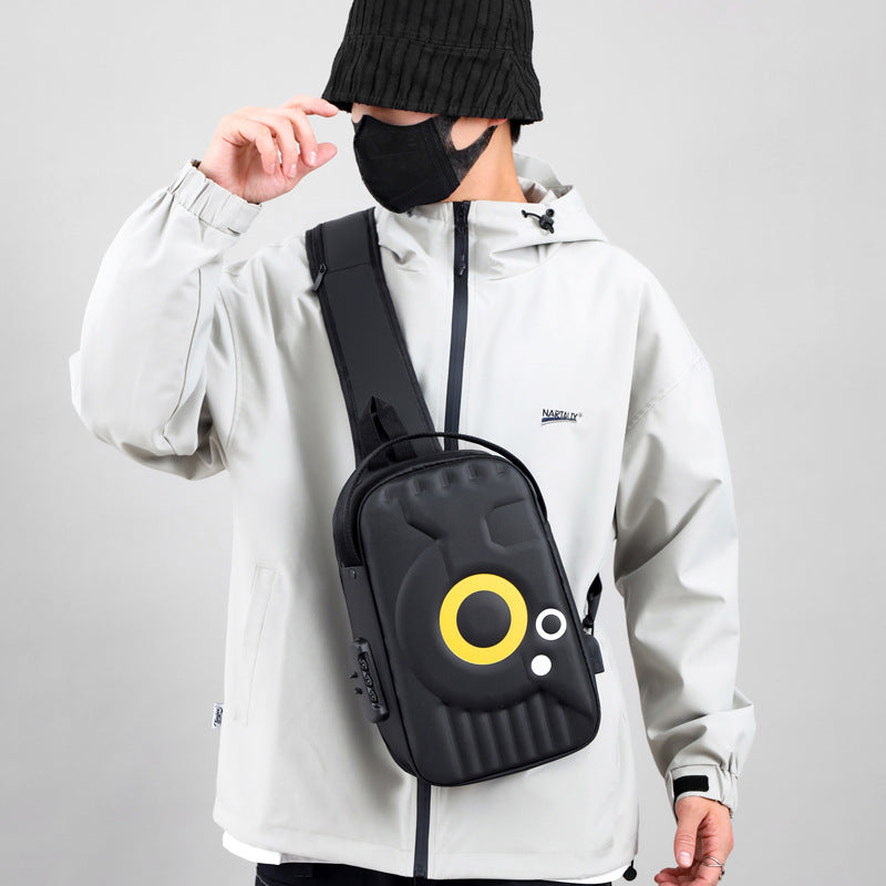 Crossbody Sling Chest Daypack Original High Quality Bag - Black