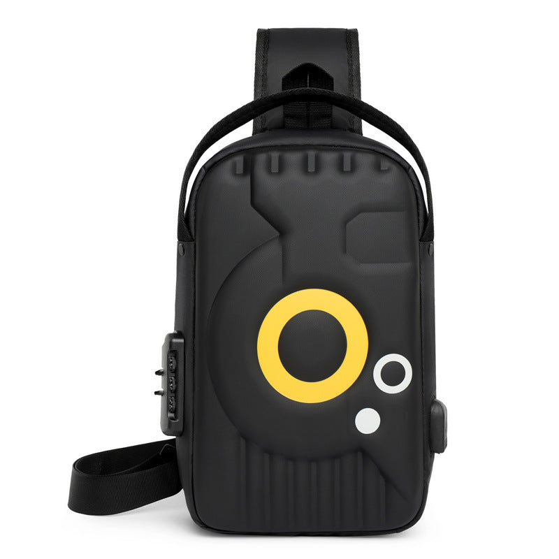 Crossbody Sling Chest Daypack Original High Quality Bag - Black