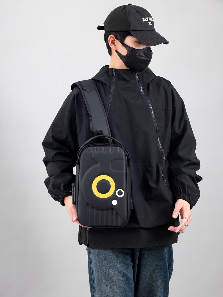 Crossbody Sling Chest Daypack Original High Quality Bag - Black