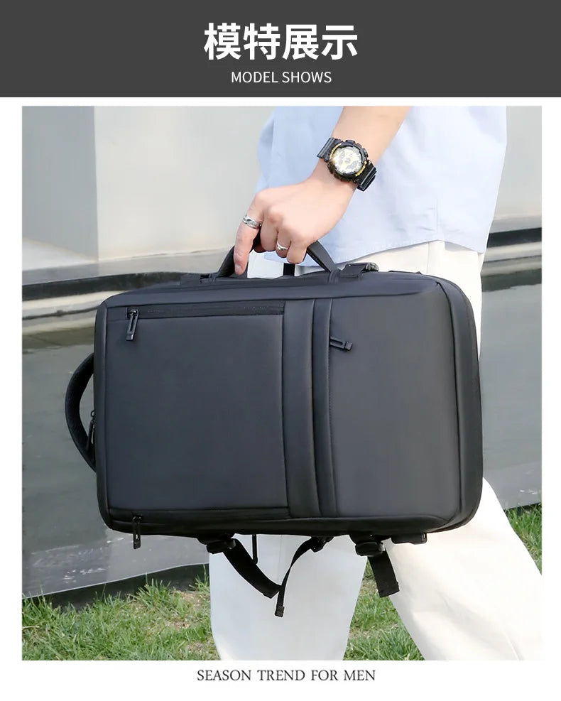 Men'S Business Waterproof Multi-Function Backpack Usb Charging 17 "Laptop Bag