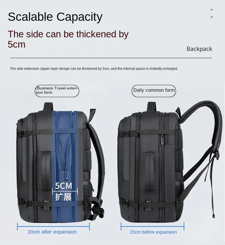 Meinaili 40L – Business Luggage Backpack (Black)