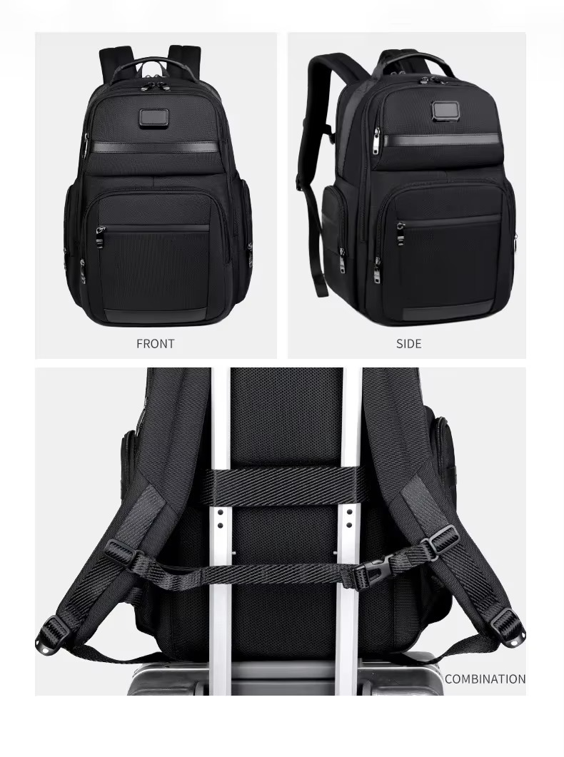 High Quality Men'S Backpack Large Capacity 17.3 Inch Laptop Male Handbag Rucksack Outdoor Tummy 83047 Black