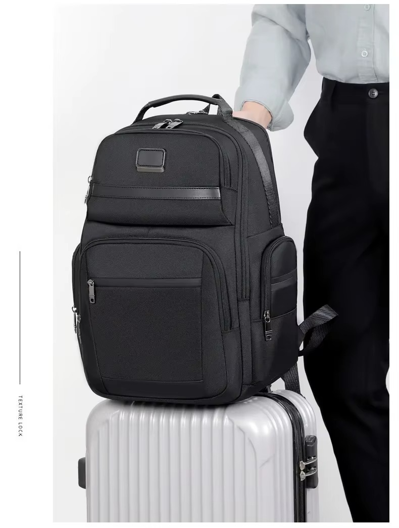High Quality Men'S Backpack Large Capacity 17.3 Inch Laptop Male Handbag Rucksack Outdoor Tummy 83047 Black