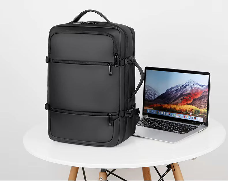 Meinaili Large Backpack Flight Waterproof Business Luggage Large Backpack Fits 17.3 Inch Laptop