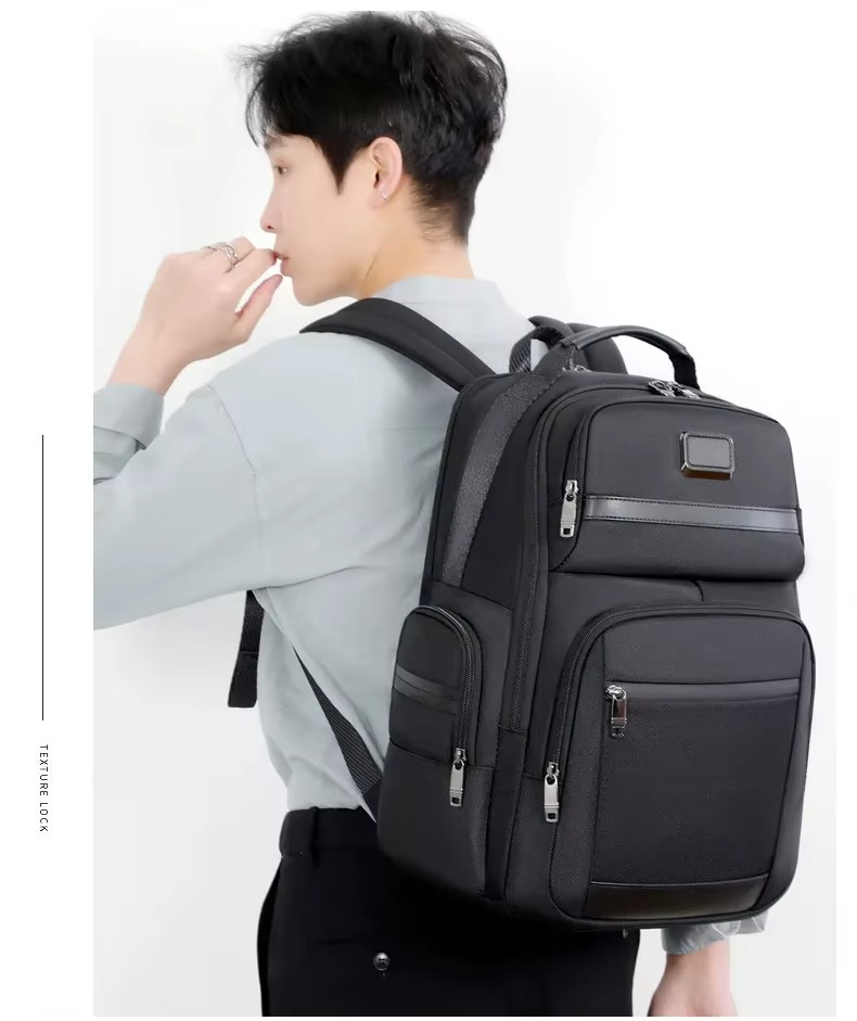 High Quality Men'S Backpack Large Capacity 17.3 Inch Laptop Male Handbag Rucksack Outdoor Tummy 83047 Black