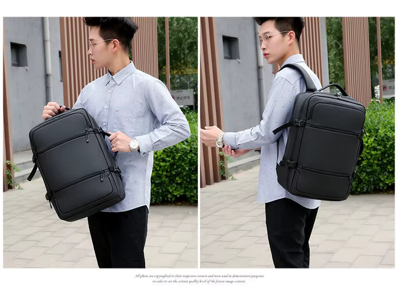 Meinaili Large Backpack Flight Waterproof Business Luggage Large Backpack Fits 17.3 Inch Laptop