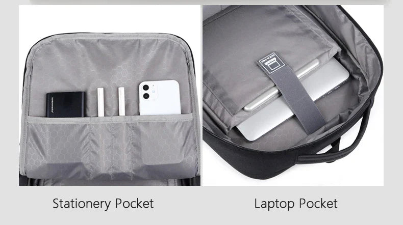 Meinaili AT-8 Business Laptop Backpack Waterproof Notebook For Men Usb Charging