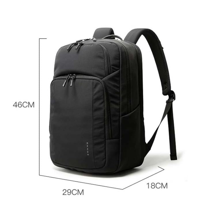 BANGE New Travel Waterproof Soft Lightweight Student Casual Bag Men Laptop Backpack 7839 Black