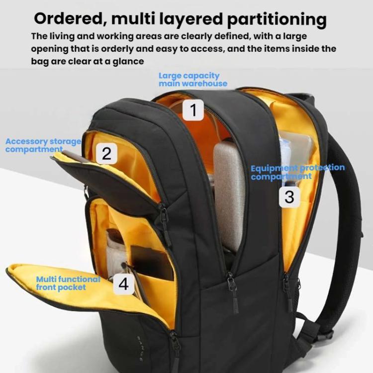 BANGE New Travel Waterproof Soft Lightweight Student Casual Bag Men Laptop Backpack 7839 Grey