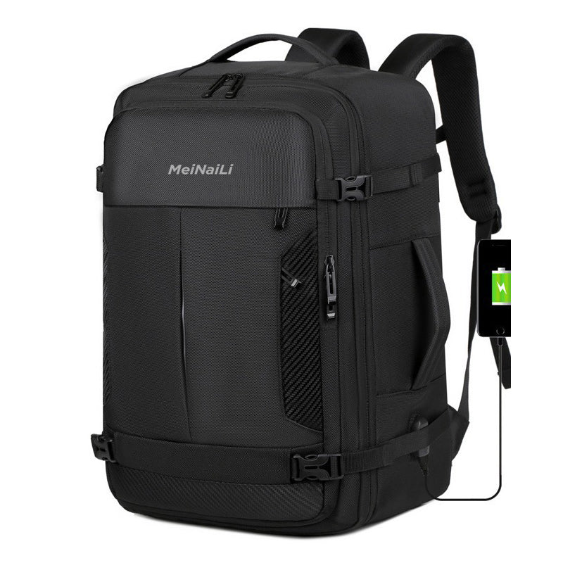 Meinaili 2406 Large Capacity Waterproof Computer Backpack Wet/Dry Separation Business Travel Charging Expansion Feature