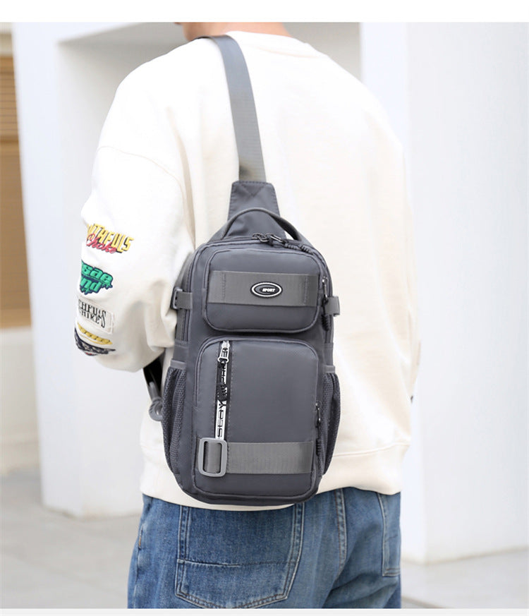 Crossbody Sling Chest Daypack Original High Quality Bag Aa04 - Grey