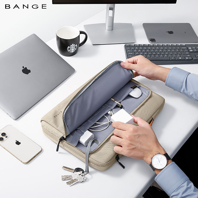 Bange 6802D New Protective Water Resistant 15Inch Laptop Sleeve With Handle Navy