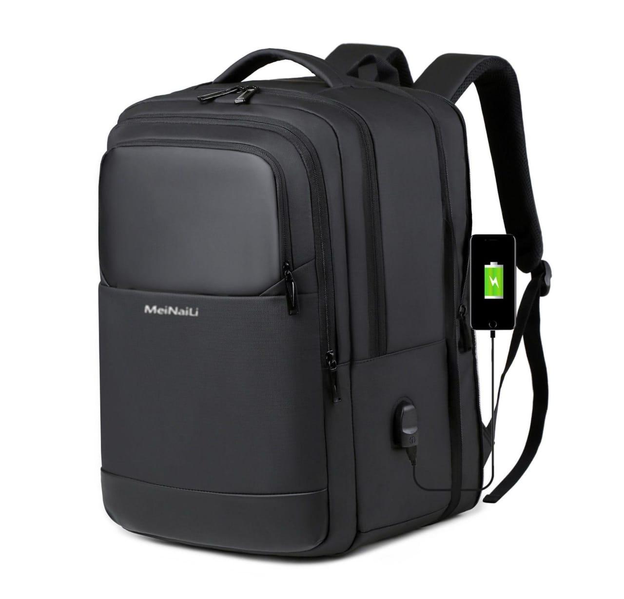 Meinaili 2502 Large Capacity Waterproof Computer Backpack Wet/Dry Separation Shoes Compartment Business Travel Charging Expansion Feature