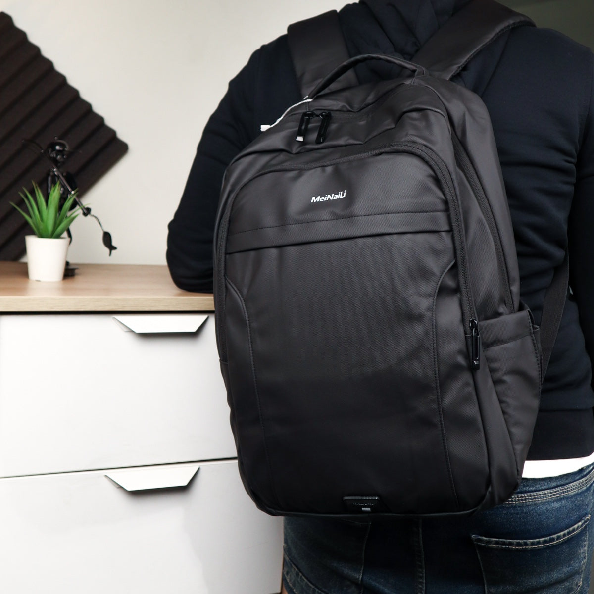 Meinaili 2507 Usb Charging Backpack 15.6 Inch Laptop Business Waterproof Multifunctional Travel Bag