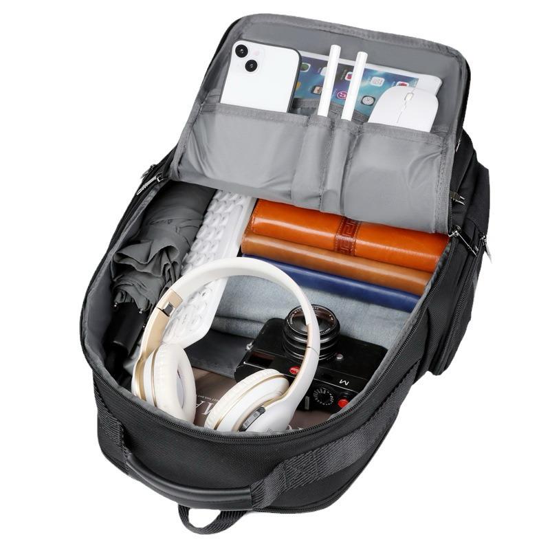 High Quality Men'S Backpack Large Capacity 17.3 Inch Laptop Male Handbag Rucksack Outdoor Tummy 83048 Black