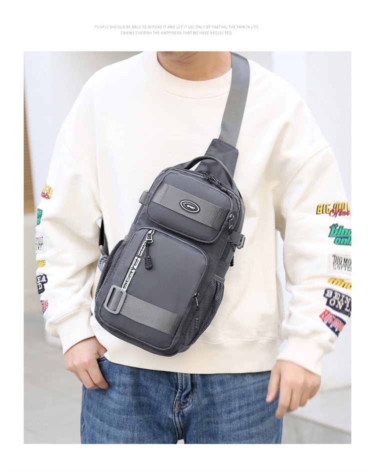 Crossbody Sling Chest Daypack Original High Quality Bag Aa04 - Grey