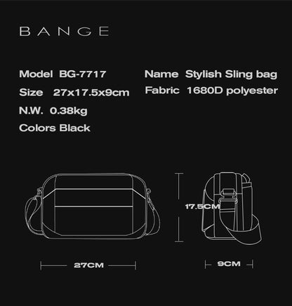 Bange BG 7717 – Sling Crossbody Bag (Black)
