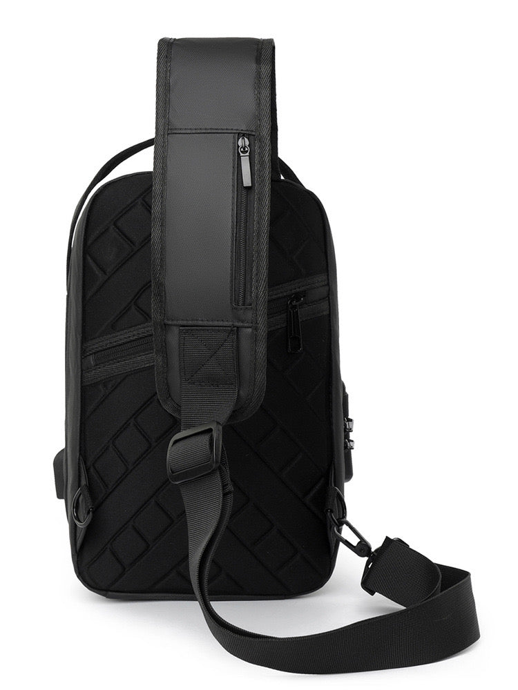 Crossbody Sling Chest Daypack Original High Quality Bag - Black