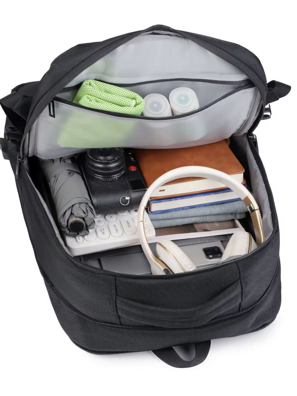 Meinaili 2504 Large Capacity Waterproof Computer Backpack Wet/Dry Separation Business Travel Charging Expansion Feature