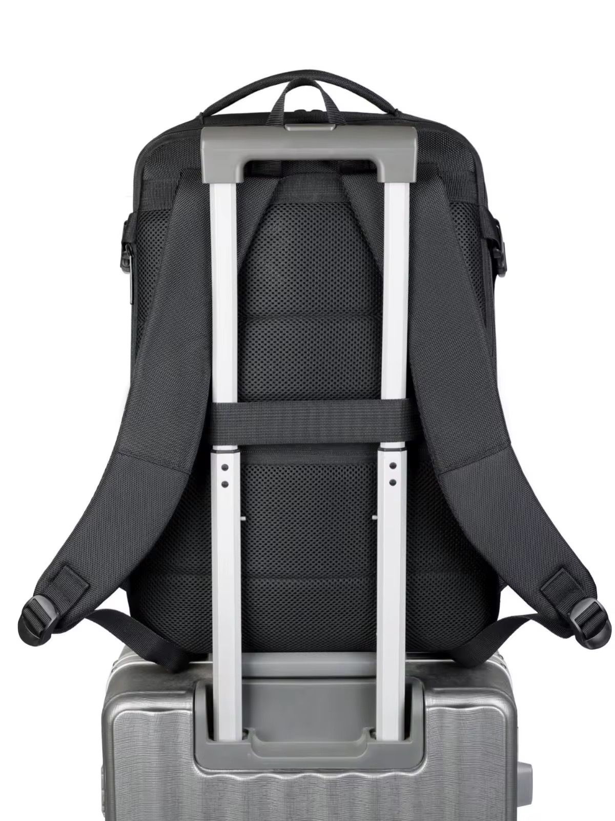 Meinaili 2504 Large Capacity Waterproof Computer Backpack Wet/Dry Separation Business Travel Charging Expansion Feature