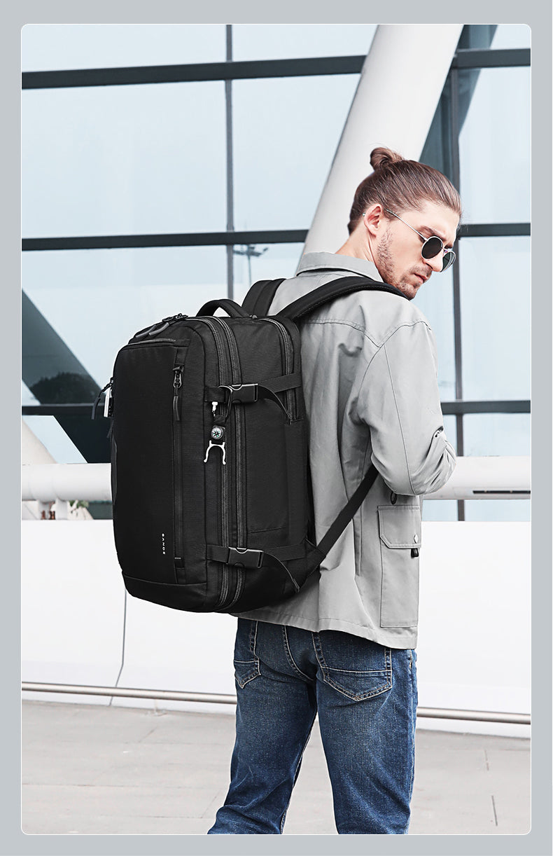 Bange 22039 Smart Nylon Men Black Anti Theft Travel Laptop Backpacks