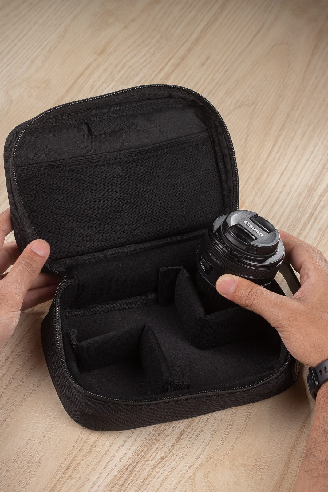 Fashion Men'S Hand Bag Business Pu Messenger Multi-Pocket - Black