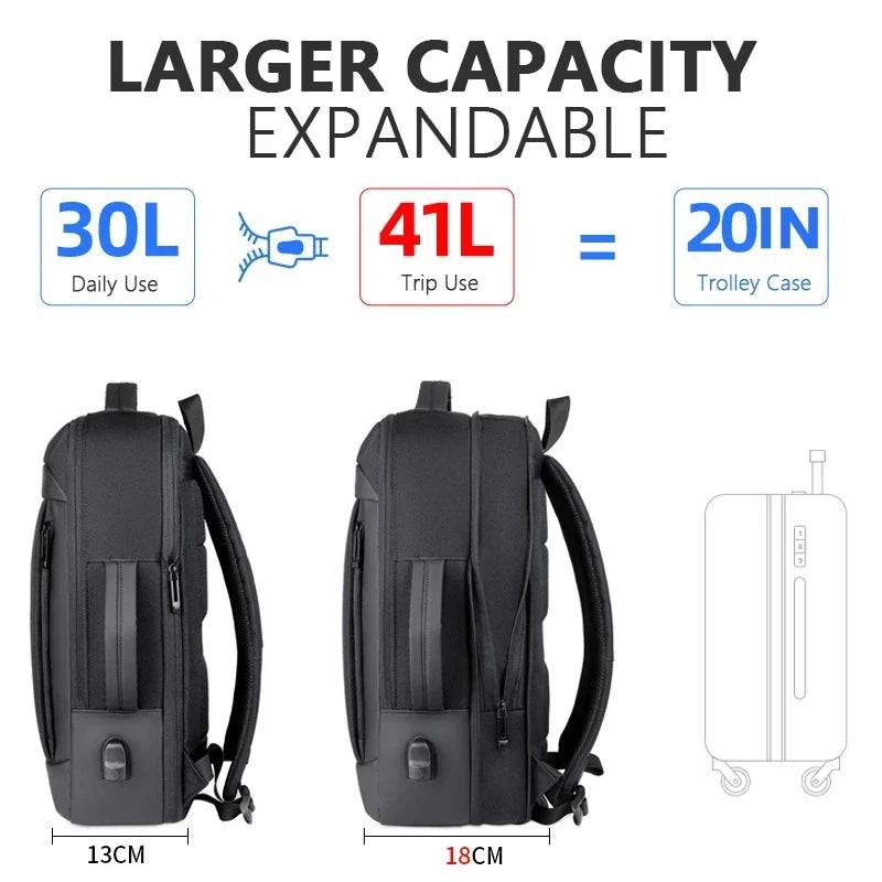 Meinaili AT-8 Business Laptop Backpack Waterproof Notebook For Men Usb Charging