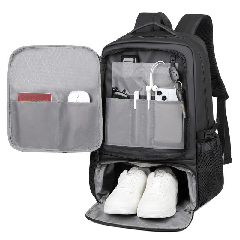 Meinaili AT-7 Large Capacity Waterproof Computer Backpack Business Travel Black