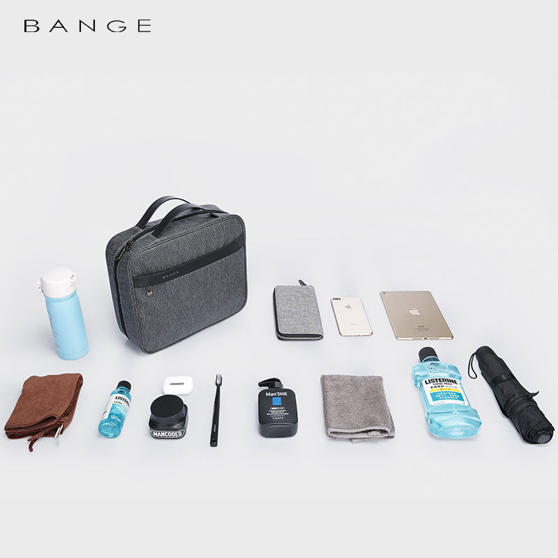 Bange 7529 New Design Waterproof Men Hanging Travel Toiletry Bag Grey