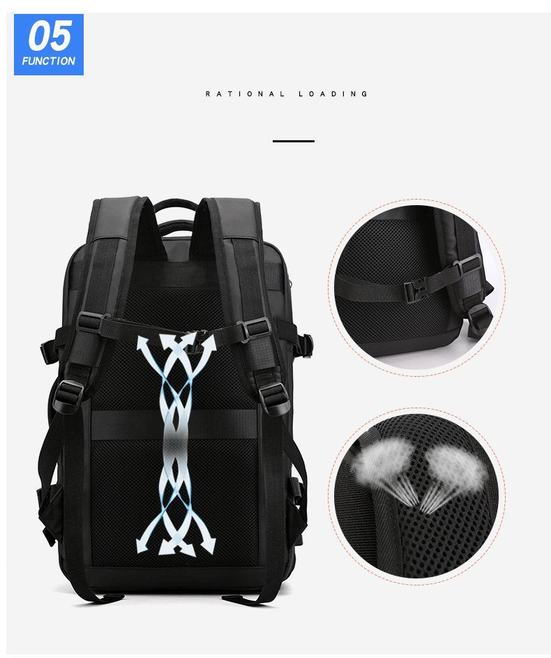 Meinaili AT-14 35L Large Backpack Flight Waterproof Business Luggage Large Backpack Fits 17.3 Inch Laptop