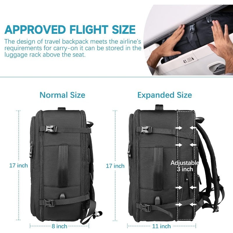 Meinaili 3727 – 40L – Business Luggage Backpack (Black)